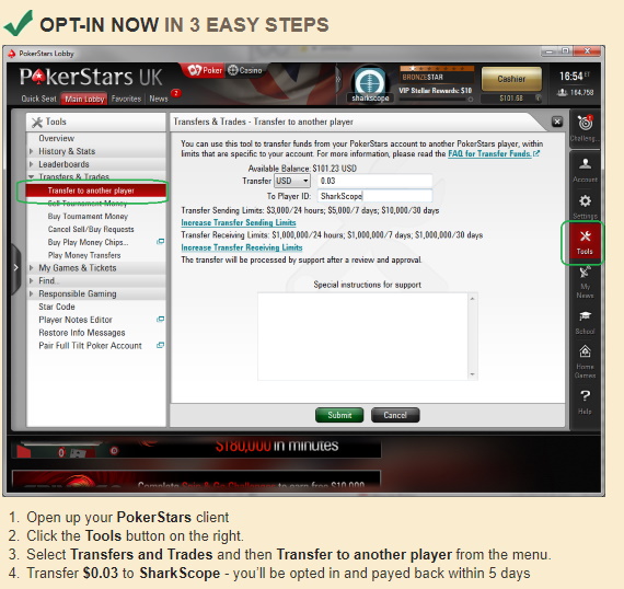 Opt In PokerStars Opt In PokerStars