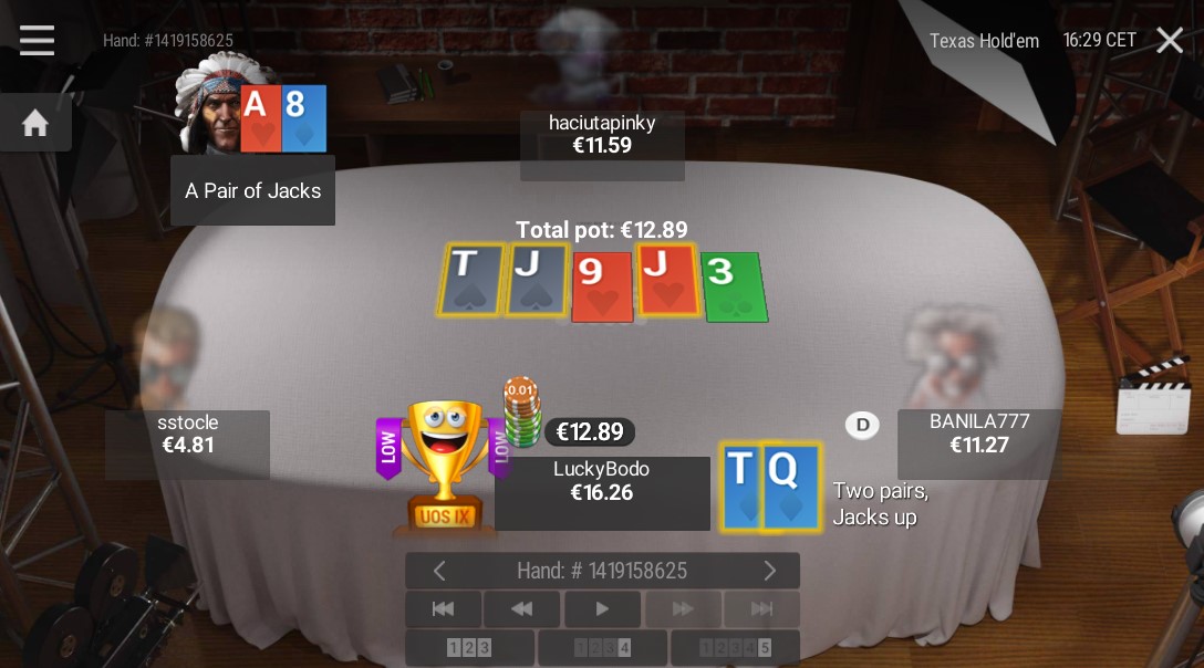 Unibet Cash Game in Replayer Unibet Cash Game in Replayer