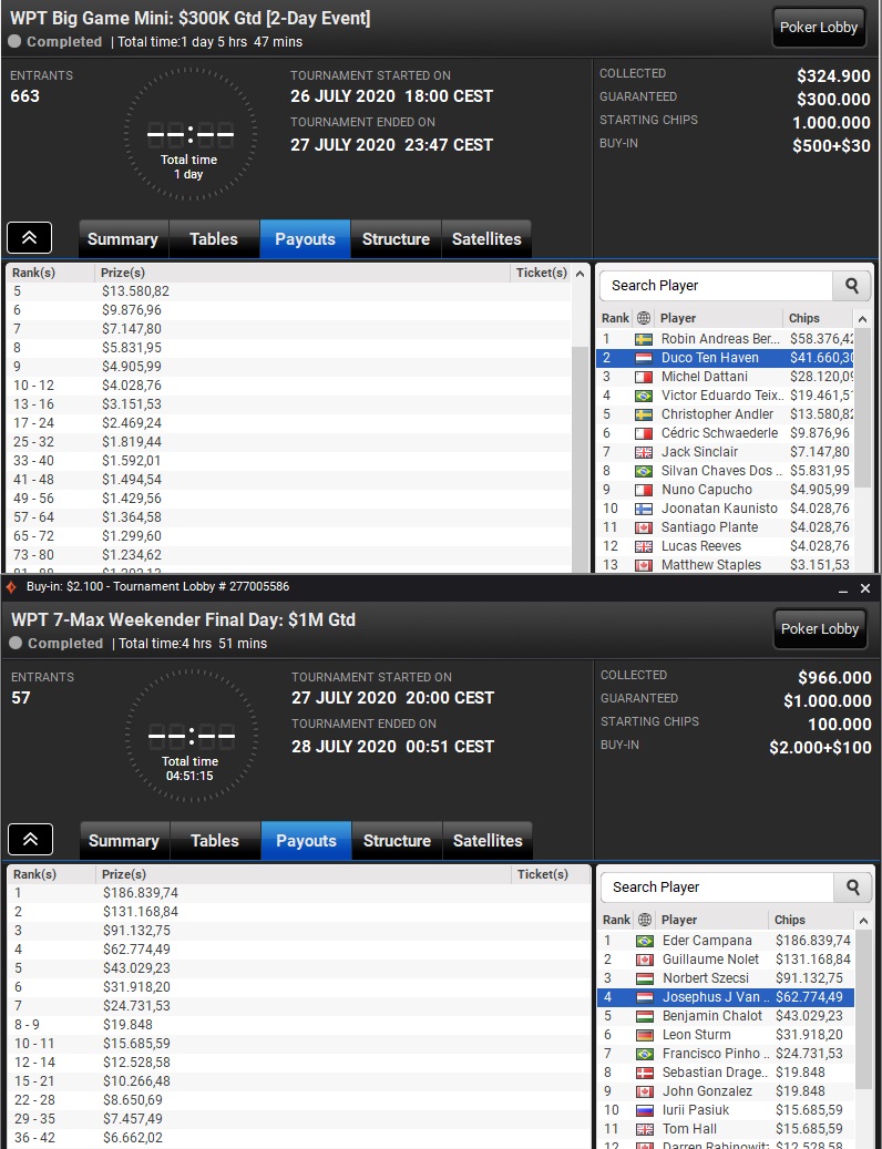 WPT 27 7 2020