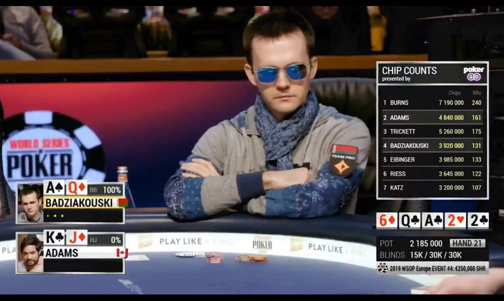Mikita vs Adams WSOPE 2019 High ROller
