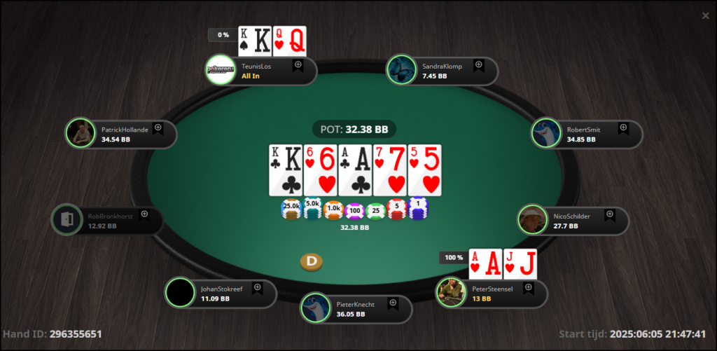 9e 55bb pre 10bb flop all in