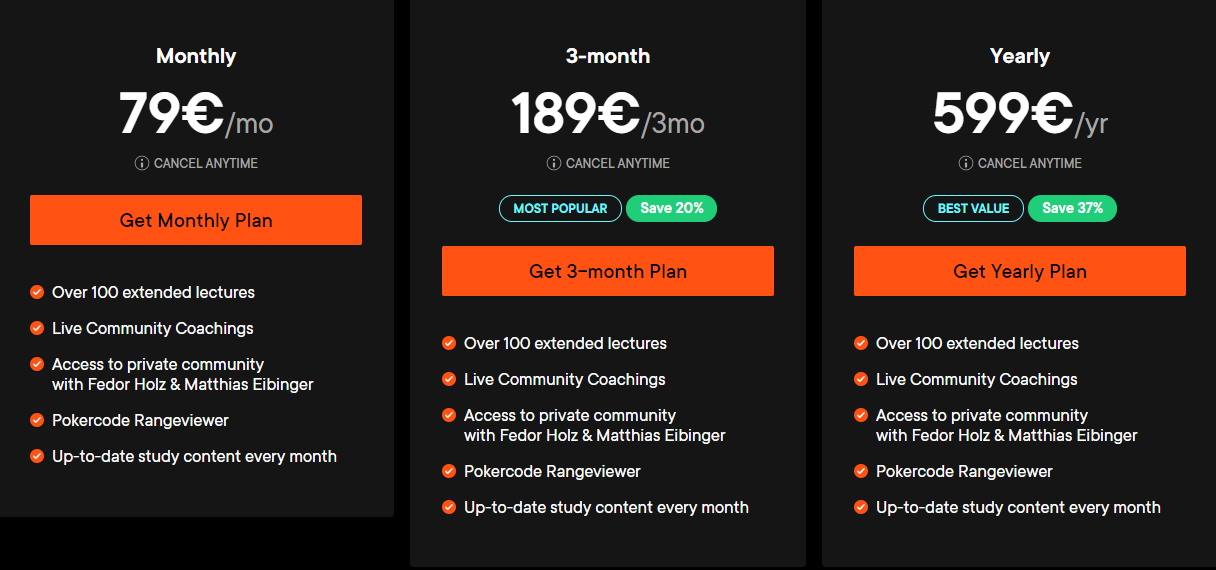 Pokercode pricing Pokercode pricing