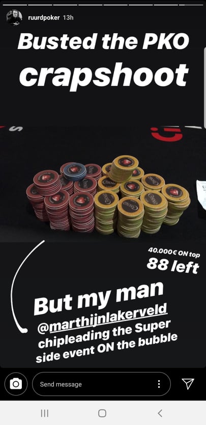 Martijn Lakerveld was even Chipleader