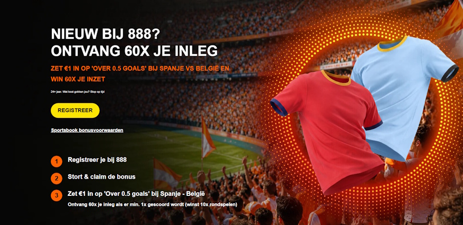 Frankrijk Marokko 888.nl promotie
