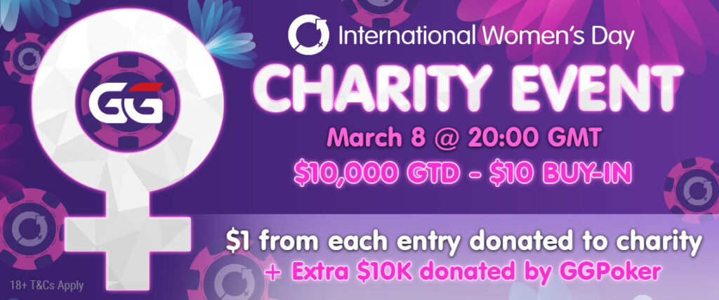 GG IWD Charity Event GGPoker Blog banner