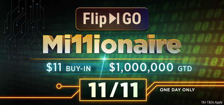 GG Poker Promotie Flip GO Millionair