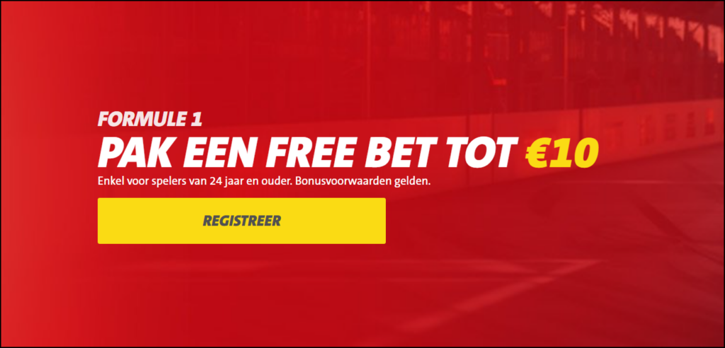 JACKS.NL Free Bet Formule 1