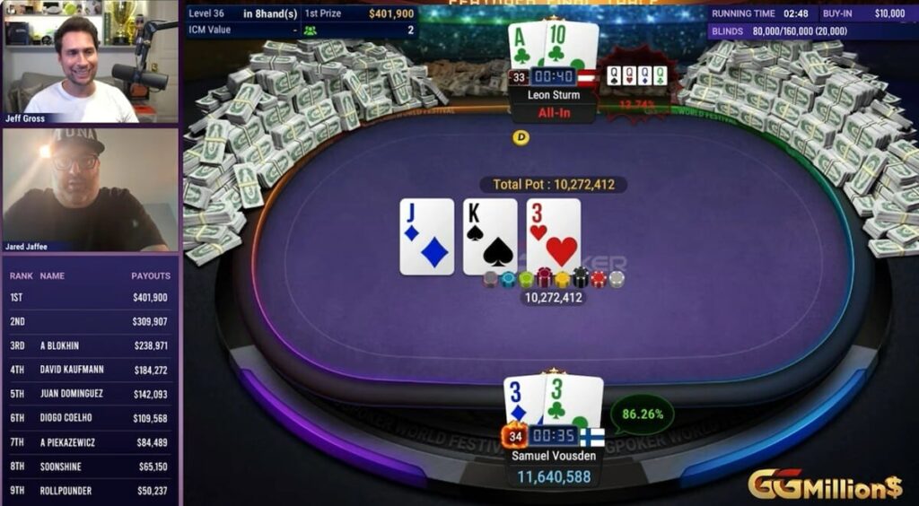 Samuel Vousden GGMillions GGPoker