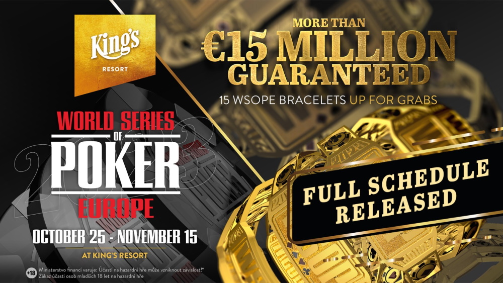 WSOPE2023 Full Schedule