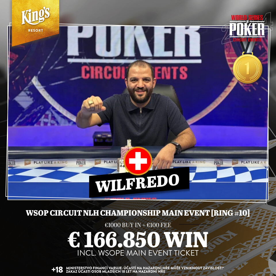 Wilfredo WSOP Circuit Rozvadov