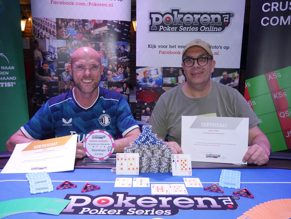 Winnaarsfoto Dave Blok Andy Kizis Vlaardingen Partycentrum Prikkewater augustus