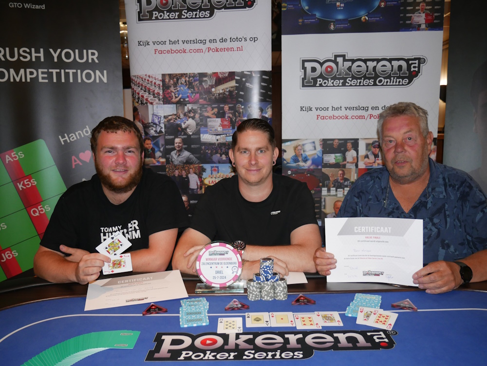 Winnaarsfoto Driel 25 juli Patrick van der Schief Bert Langes Johan Sap