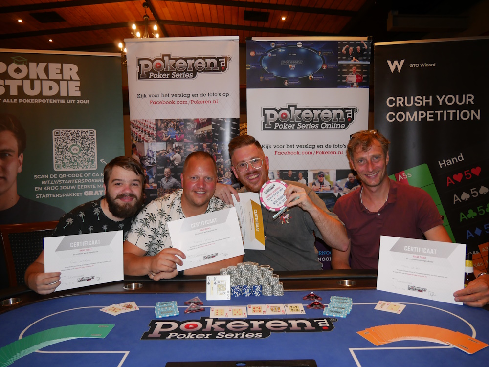 Winnaarsfoto Westervoort Tom Vermeulen Ricardo Jacobs Geert van Hoorn Daan van der Zon