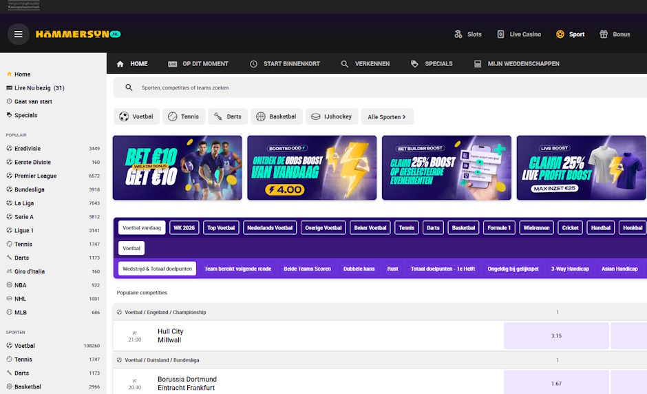 hommerson online casino sports