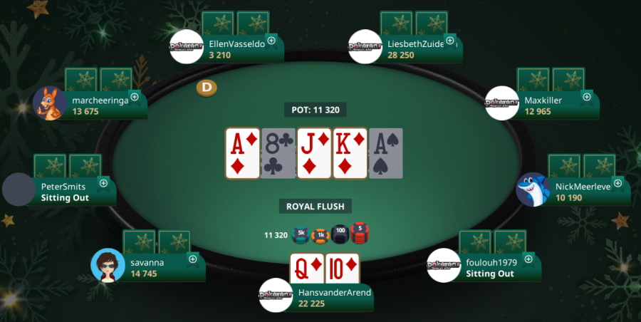 poker series online kerst theme
