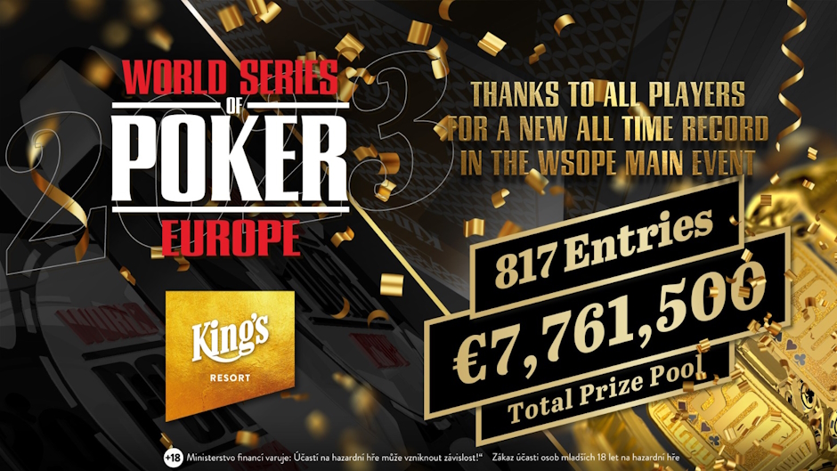 WSOPE Main Event 2023 Record