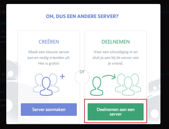 deelnemen aan server