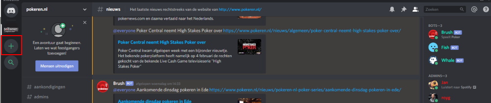 druk op het kruis
